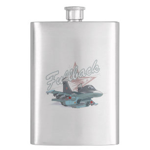 Cartoon aeroplane hip flask