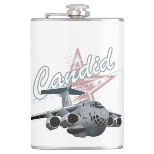Cartoon aeroplane hip flask