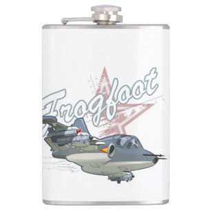 Cartoon aeroplane hip flask