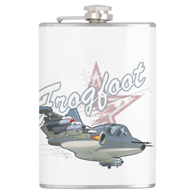 Cartoon aeroplane hip flask (Front)