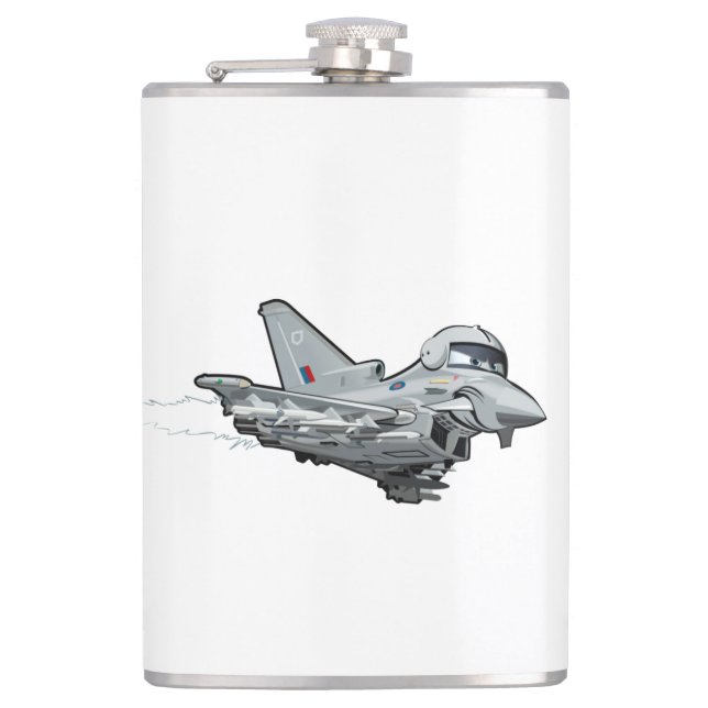 Cartoon aeroplane hip flask (Front)