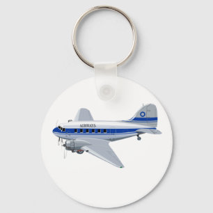 Cartoon aeroplane key ring