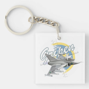 Cartoon aeroplane key ring