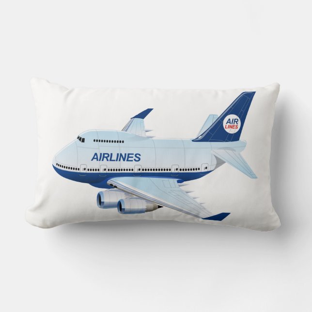 Cartoon aeroplane lumbar cushion (Front)