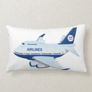 Cartoon aeroplane lumbar cushion