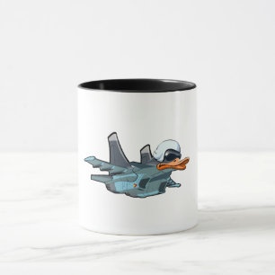 Cartoon aeroplane mug