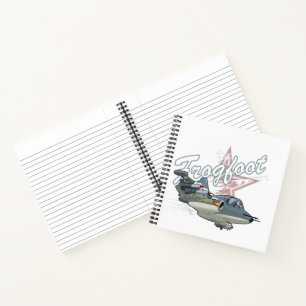 Cartoon aeroplane notebook