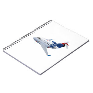 Cartoon aeroplane notebook