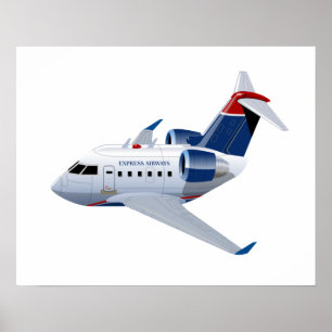 Cartoon aeroplane poster
