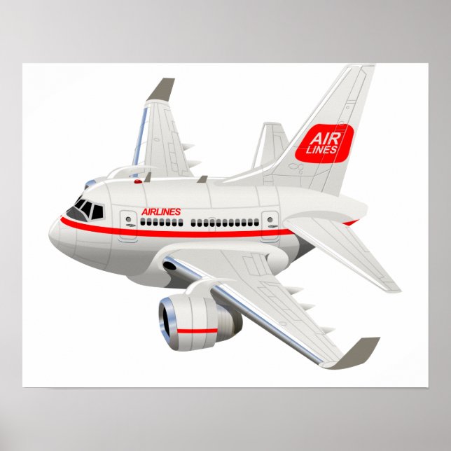 Cartoon aeroplane poster (Front)
