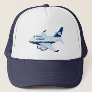 Cartoon aeroplane trucker hat
