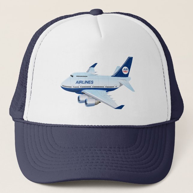 Cartoon aeroplane trucker hat (Front)