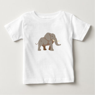 Cartoon African Elephant Illustration Baby T-Shirt