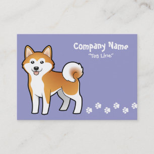 Cartoon Akita Inu / Shiba Inu Business Card