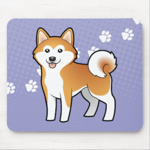 Cartoon Akita Inu / Shiba Inu Mouse Pad