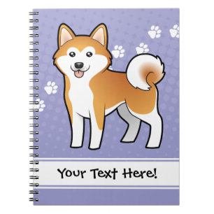 Cartoon Akita Inu / Shiba Inu Notebook