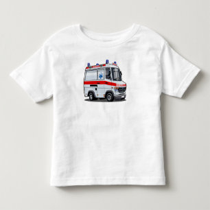 Cartoon Ambulance Car Toddler T-Shirt