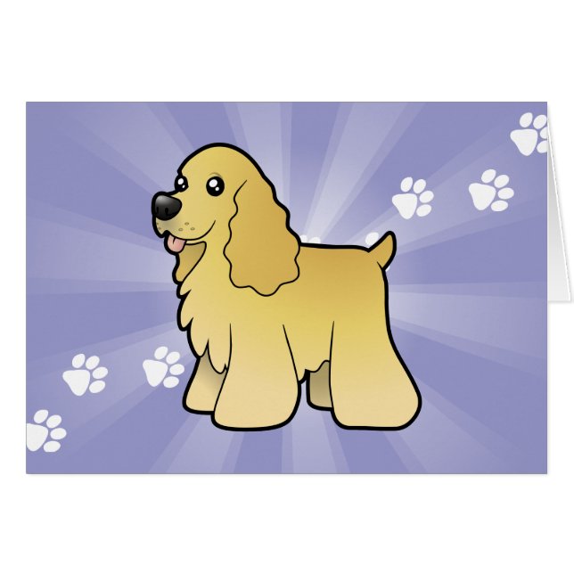 Cartoon American Cocker Spaniel (Front Horizontal)