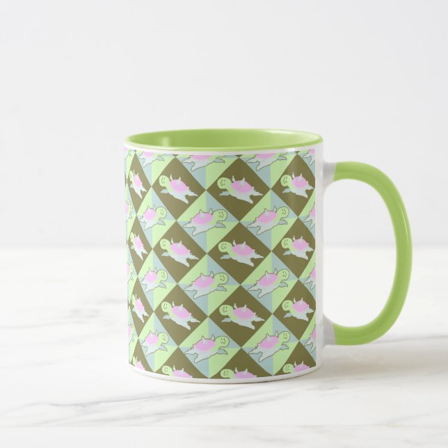 Cartoon Angel Turtle Pattern Mug (Right)