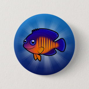 Cartoon Angelfish 1 6 Cm Round Badge