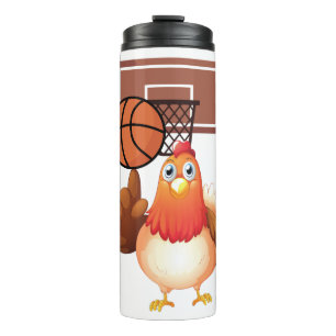 Cartoon Animal Basketball Thermal Tumbler