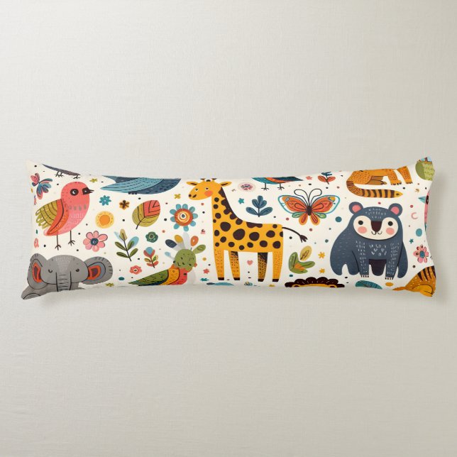 Cartoon Animal Pattern Body Cushion (Front)
