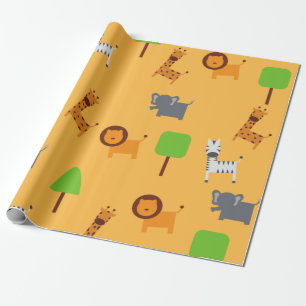 Cartoon Animal Theme Wrapping Paper