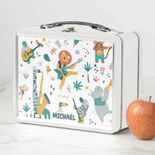 Cartoon Animals Band Metal Lunch Box