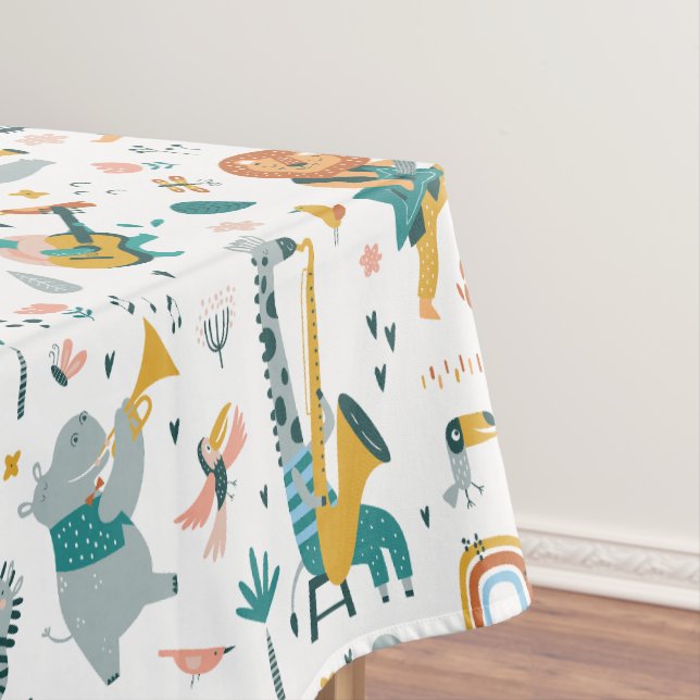 Cartoon Animals Band  Tablecloth (In Situ)