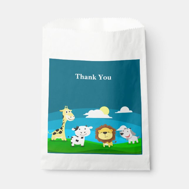 Cartoon animals       favour bag (Front)