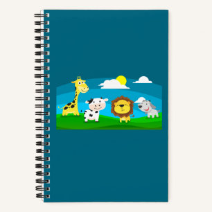 Cartoon animals notebook