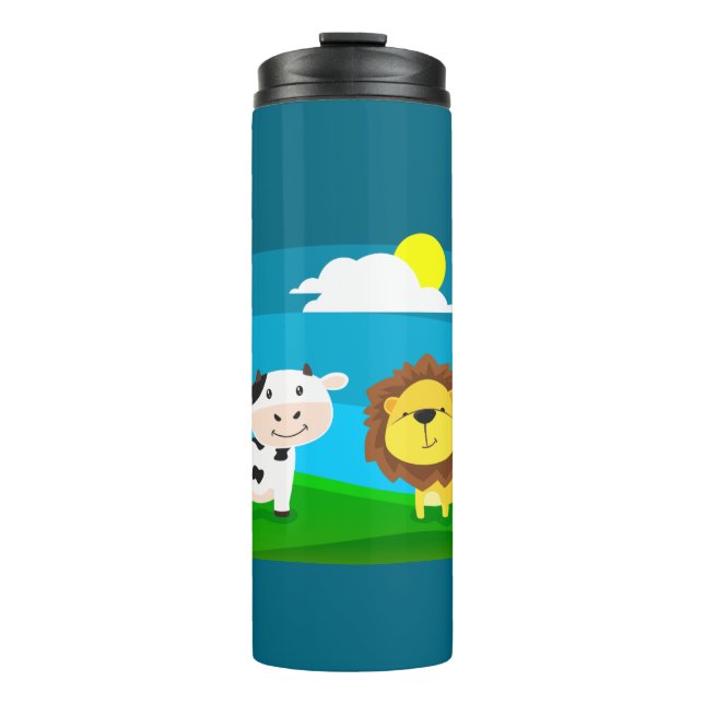 Cartoon animals     thermal tumbler (Front)