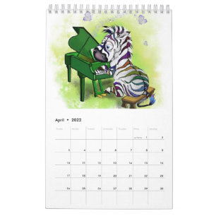 Cartoon Animals World - Funny Drawing - Children's Calendar