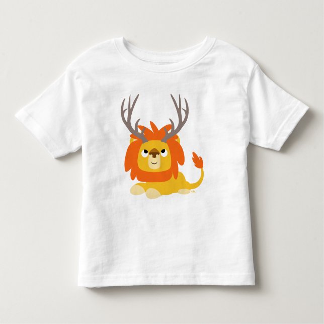 Cartoon Antlered Lion children T-shirt (Front)