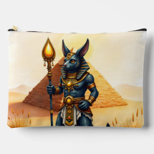 Cartoon Anubis – Egyptian God of the Afterlife Accessory Pouch
