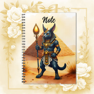 Cartoon Anubis – Egyptian God of the Afterlife Notebook