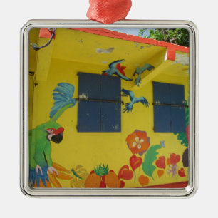 Cartoon Art St. Maarten Metal Ornament