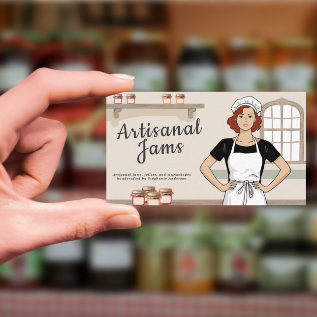 Cartoon Artisanal Jams Business Card (Cartoon Artisanal Jams Business Card)