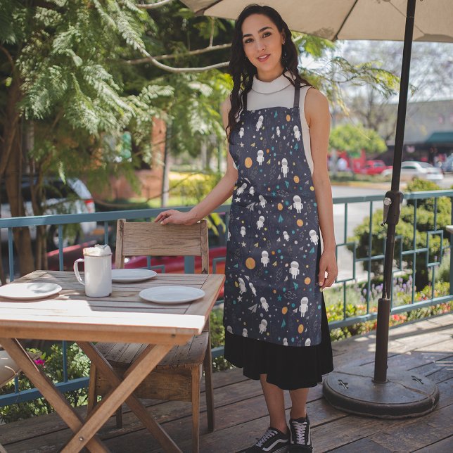 Cartoon Astronaut Apron (Creator Uploaded)