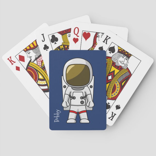 Cartoon Astronaut Playing Cards (Back)