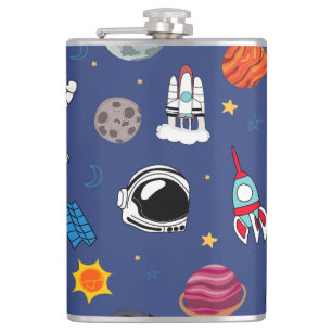 Cartoon Astronomy Flask