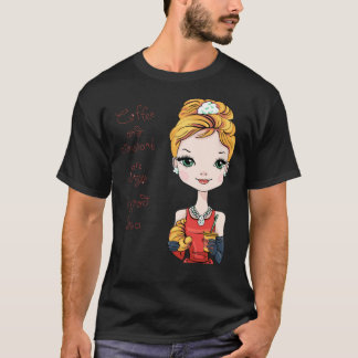 Cartoon Audrey Hepburn Breakfast at Tiffanys Class T-Shirt
