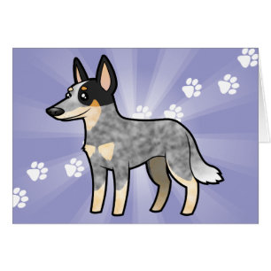 Cartoon Australian Cattle Dog / Kelpie