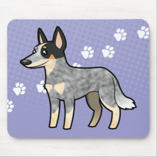Cartoon Australian Cattle Dog / Kelpie Mouse Pad