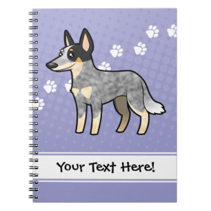 Cartoon Australian Cattle Dog / Kelpie Notebook