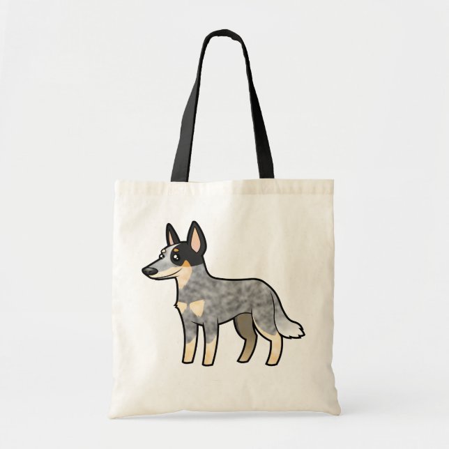 Cartoon Australian Cattle Dog / Kelpie Tote Bag (Front)