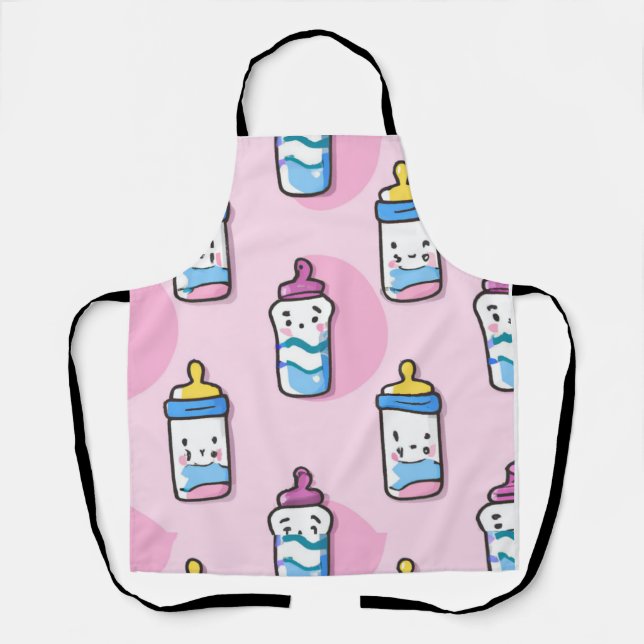 cartoon baby bottle fun apron (Front)