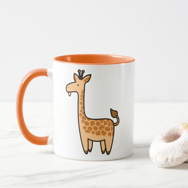Cartoon Baby Giraffe Mug (With Donut)