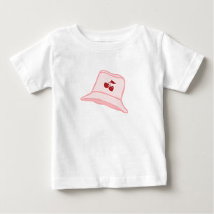 Cartoon Baby Pink Coquette Cherry Bucket Hat T-Shirt