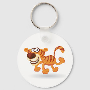 Cartoon baby tiger key ring